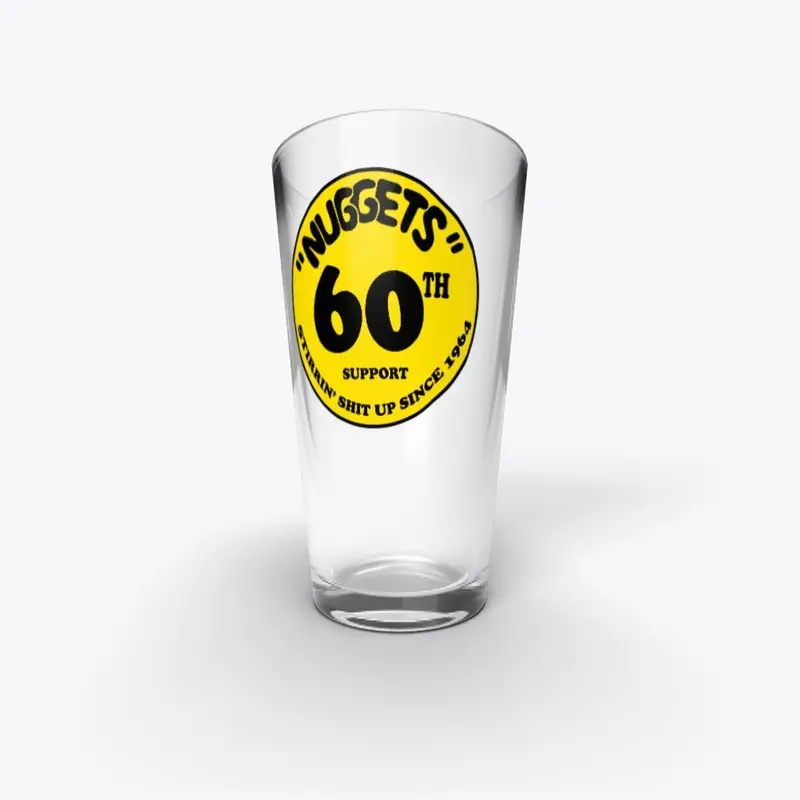 Nuggets 60th Annaversity Pint Glass 16oz